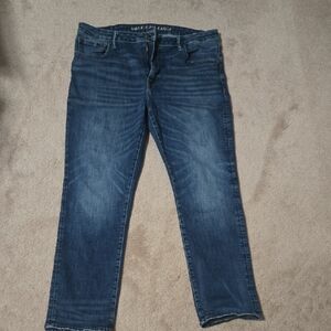 American Eagle Outfitters Men's Dark Blue Straight Jeans